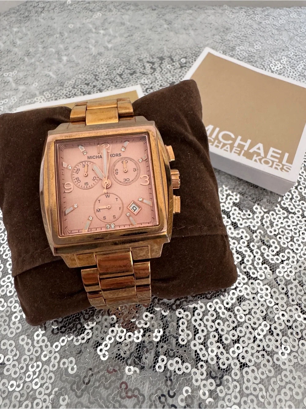 Michael Kors Rose Gold Square Chronograph Men’s Watch